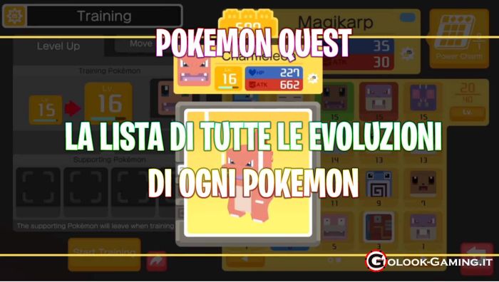 pokemon quest evoluzioni