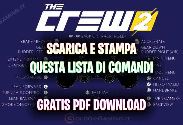 comandi the crew 2 ps4