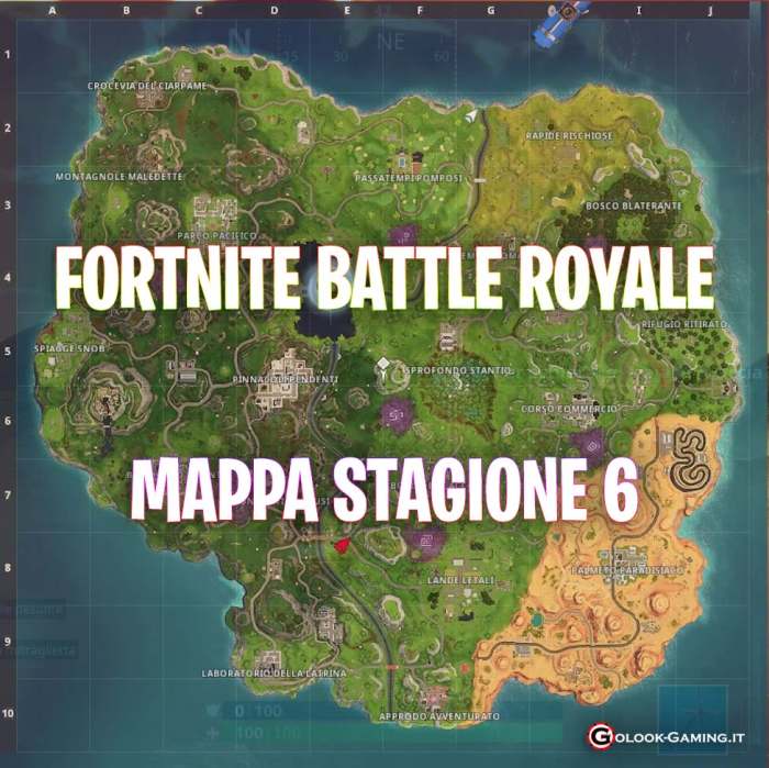 fortnite stagione 6 mappa