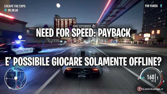 need for speed payback come giocare offline
