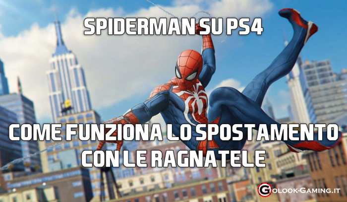 spiderman ps4 spostamento ragnatele