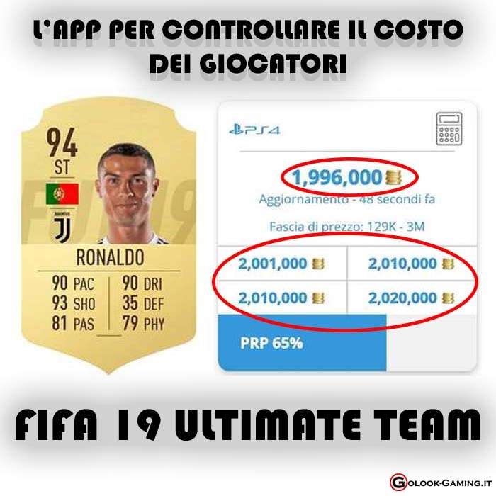 app costo giocatori fifa 19