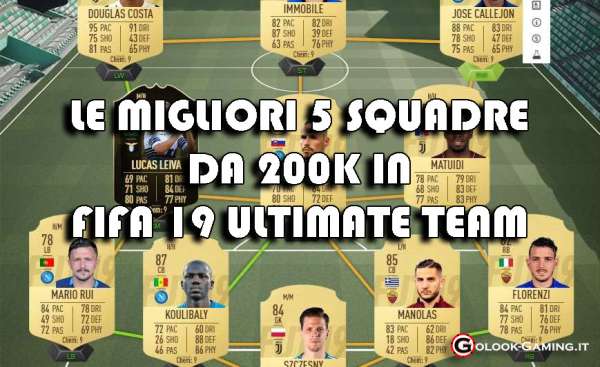 squadre 200k fifa 19 ultimate team